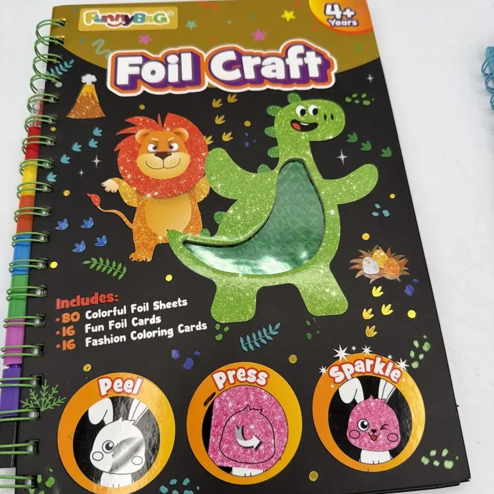 Arts & Crafts Activity, Foil Craft Animal DIY Art Fun Kits, No Mess Creativity 2